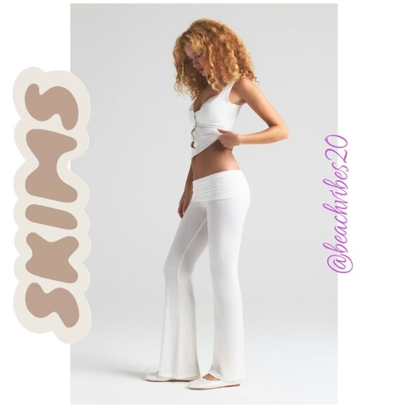 SKIMS Soft Lounge Foldover Pant Marble Medium NWT - Picture 3 of 7